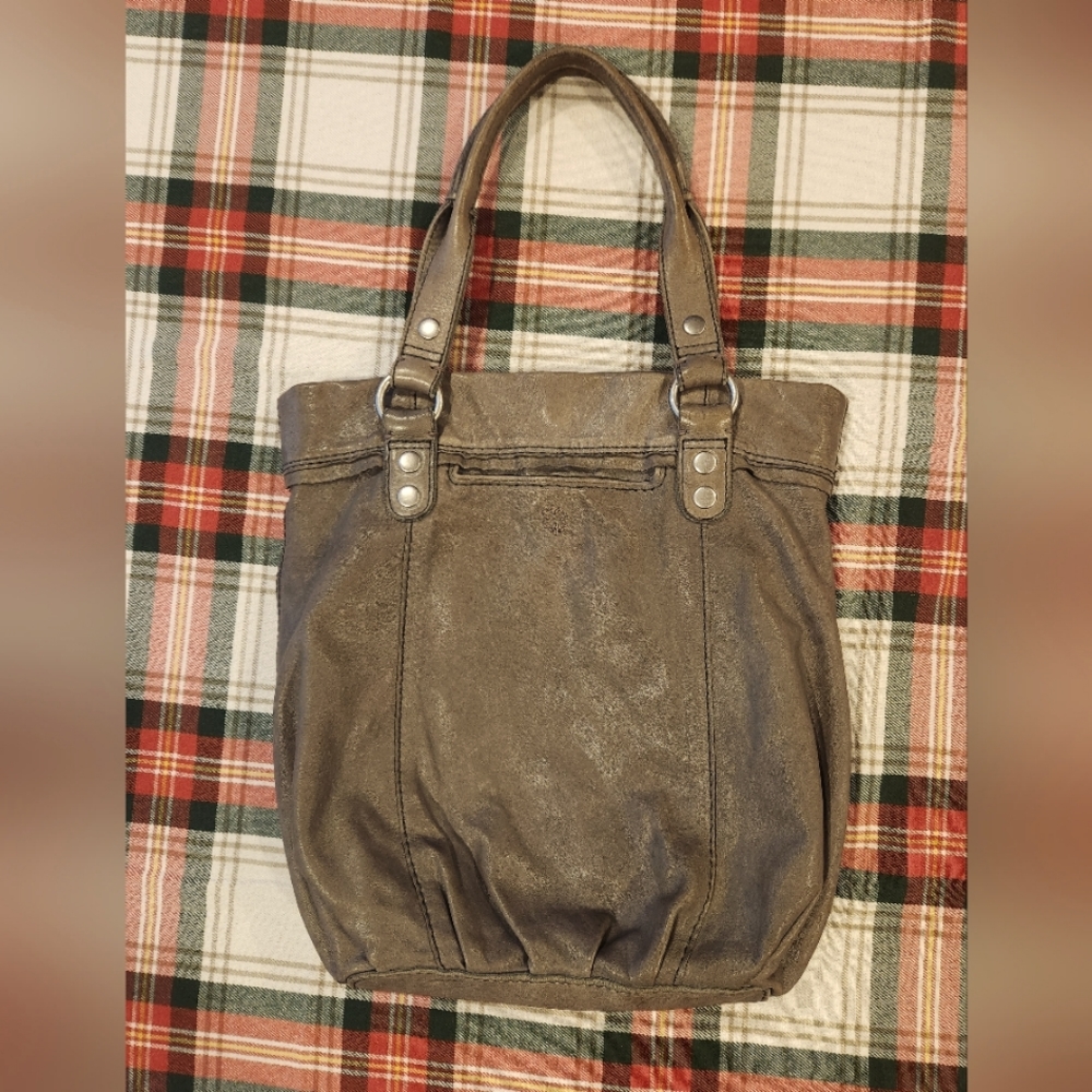 Lucky Brand Green Soft  Leather Tote Purse Bag Large